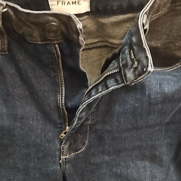 FRAME Le One Skinny Teller Two Tone Wash - Sz. 2 - Picture 4 of 9